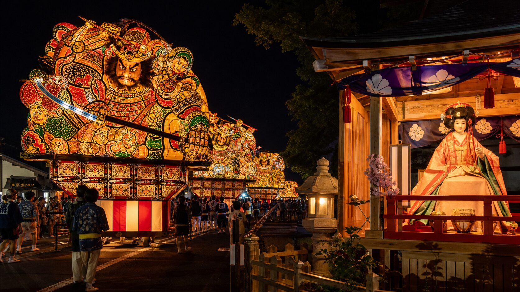 Chiran Neputa at Night: Warrior Lanterns and the Toyotamahime Shrine Automata