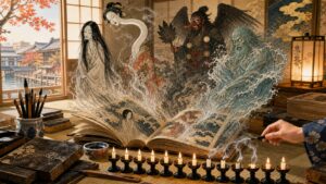 Hokusai's Haunted Prints: Inside Japan's Hyakumonogatari Tradition